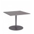13l3su36 36x36 square Solid Top Restaurant Dining Umbrella Table with Pedestal Base Commercial Wrought Iron